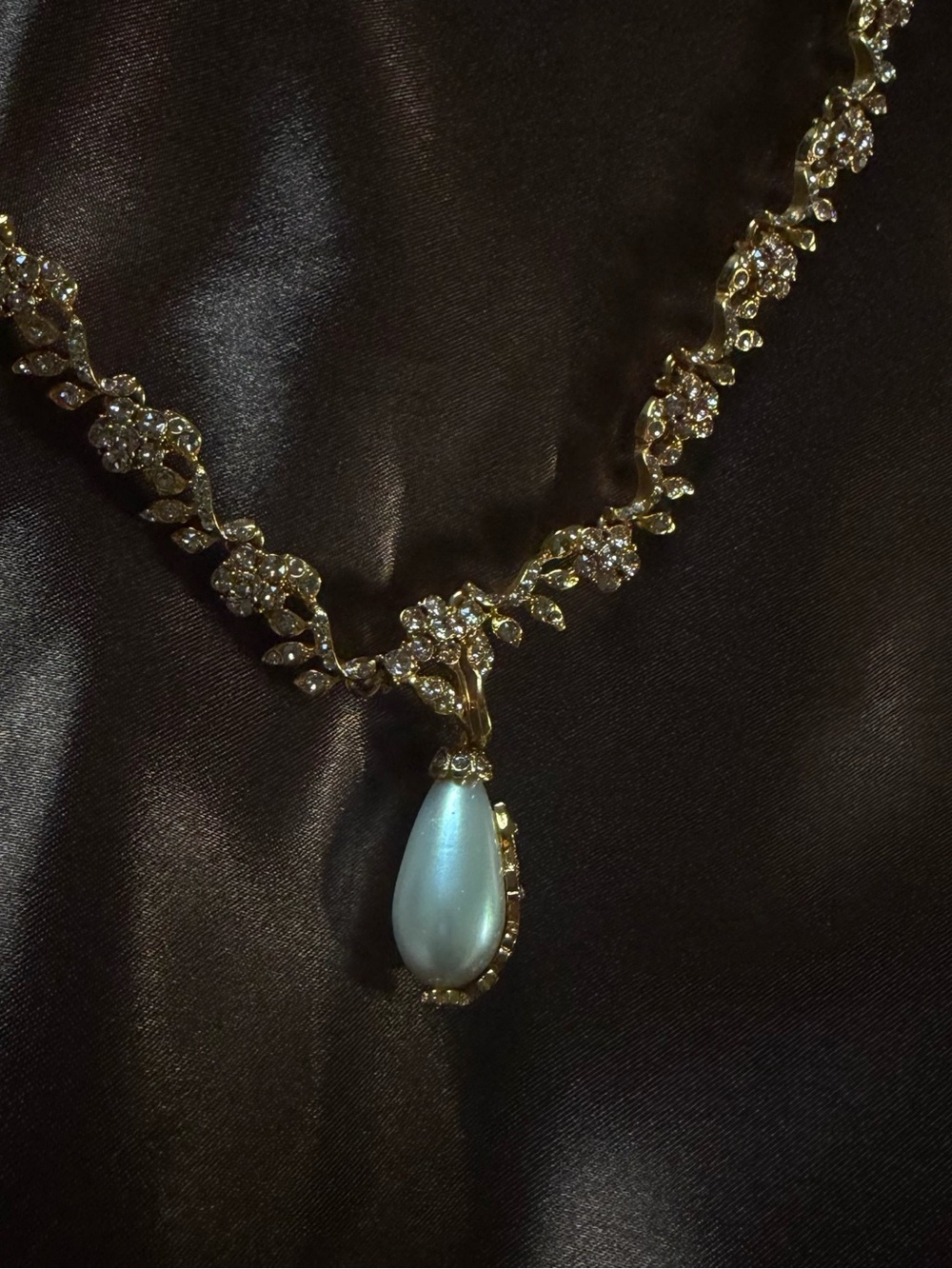 Oscar de la renta RoseGold-Tone Pearl Drop Statement Necklace - Picture 5 of 8